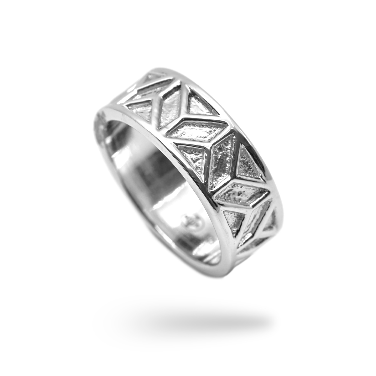 Bague anneau argent Metrix